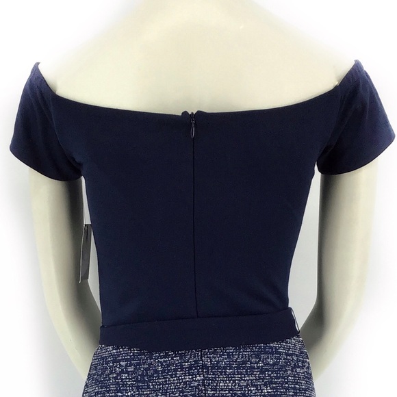 Eva Franco Zaza Geometric Knit Sweetheart Dress - Picture 8 of 10